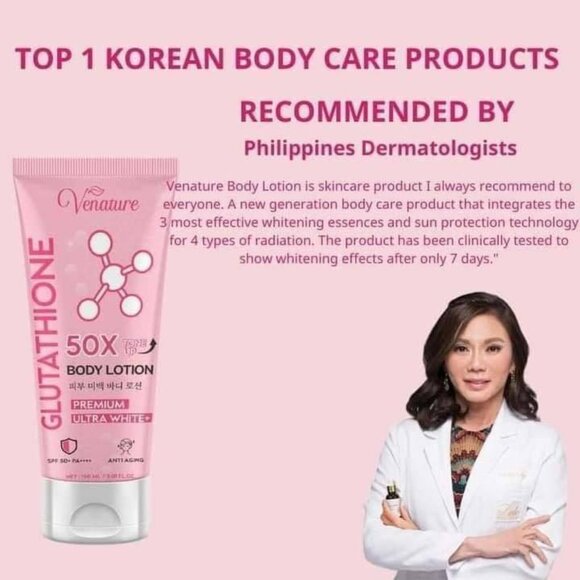 Venature 50X Glutathione Body Lotion Antioxidant Rich Hydrating Moisture - Picture 6 of 12